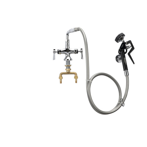 Component Hardware KL50-2100 72" Stainless Steel Flexible Hose Double Pantry Deck Mount Encore Utility Spray Assembly