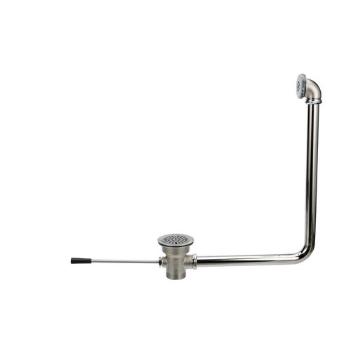 Component Hardware D10-4591 3" Sink Opening Cast Bronze Drain Body Encore Lever Handle Waste Outlet with Overflow Assembly