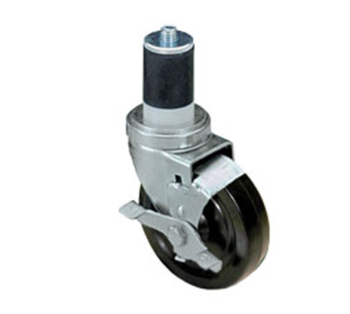 Component Hardware CMS2-4KBN 4" Dia. Black Rubber Stem Caster