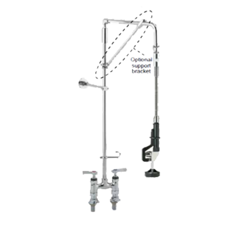 Component Hardware KL56-5532-12 4" Centers Deck Mount Encore Pre-Rinse Assembly