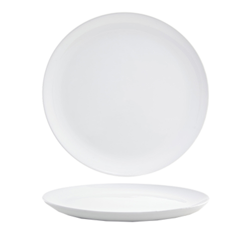 FOH BPT033WHP20 15" W Round Porcelain Deep Raised Edge Harmony Platter