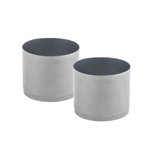 FOH BRI012SII28 4" W Silver Metal Round B Buffet Building Blocks Display Riser