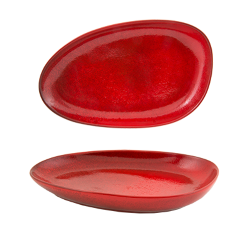 FOH DDP062RDP22 11" W Oval Porcelain Chili Kiln Plate