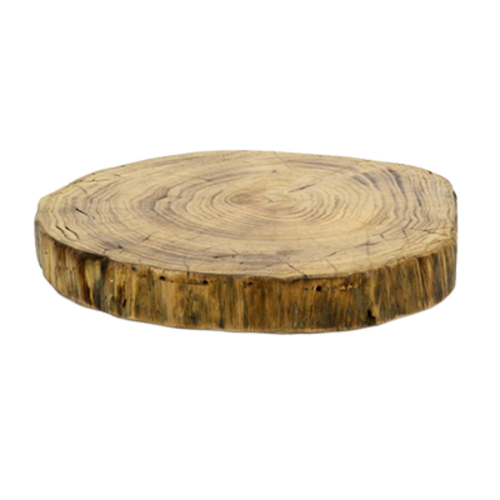 FOH SPT049NAW20 12" W Wood Round Buffet Building Blocks Buffet Board