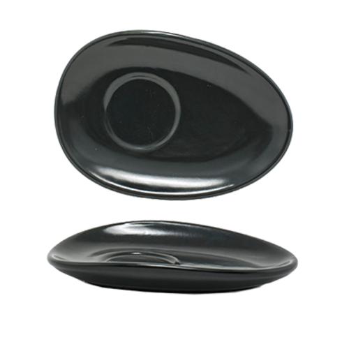 FOH DCS057BKP23 5" Dia. Mussel Porcelain Round Semi-Mate Glaze Tides Saucer