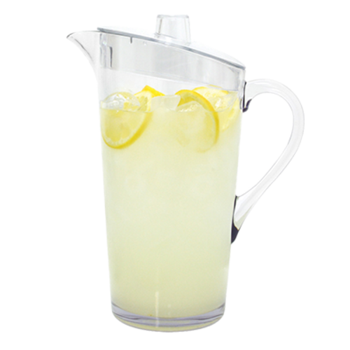 FOH API001CLT22 3 Qt. Clear Resin Round Drinkwise Pitcher
