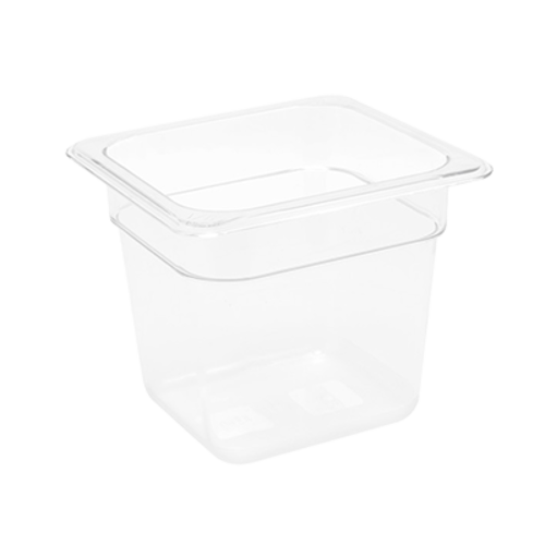 FOH BHO054CLT21 7" W x 6.5" D x 5.75" H ABS Plastic Rectangle 1/6 Size Pan Insert Only