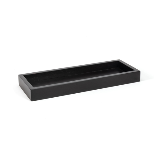 FOH RTR006BKB12 11.75" W Black Bamboo Rectangle Buffetware Tray