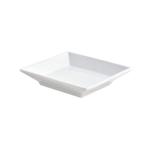 FOH DAP039WHP23 1 Oz. Square Porcelain Kyoto Dish