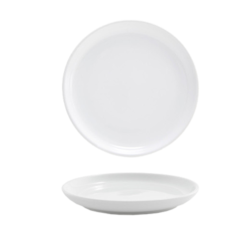 FOH DAP043WHP23 5.5" Dia. Porcelain Round Raised Deep Harmony Plate