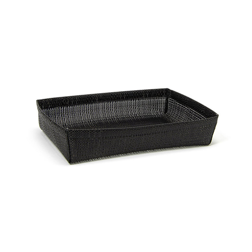 FOH BHO129BKV21 12.25" W x 9.5" D x 2.5" H Black Woven Vinyl Rectangular 1/2 Size Metroweave Housing Only
