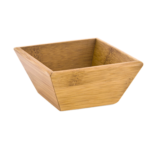 FOH DSD026BBB23 3.25" W Square Bamboo Linear Design Tall Kyoto Dish