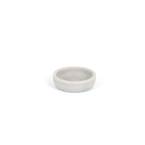 FOH RSD006GYR13 3.75" W Cement Grey Round Resin Soap Dish