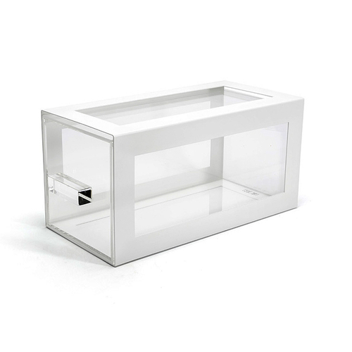 FOH BHO123WHI20 6.25" W x 13" D White Acrylic Self-Service Metal Housing or Drawer Set