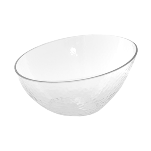 FOH DBO129CLT22 46 Oz. Clear Round Slanted Drinkwise Bowl