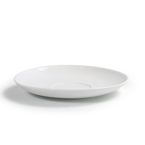 FOH DCS061WHP23 6.25" Dia. x 1" H White Porcelain Round Seattle Saucer