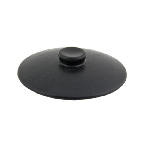 FOH DLI133BKC23 4.75" Dia. Black Ceramic Kiln Ovenware Lid for 16 Oz. Round Dish DBO133BKC23