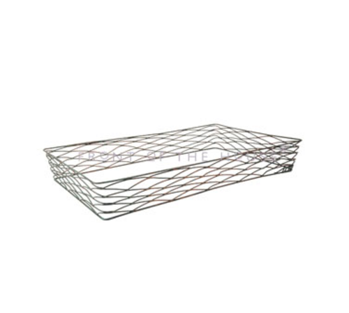 FOH BHO050PTI20 19.75" W x 12" D x 2.75" H Powder Coated Iron Rectangle Patina Wireware Housing Only