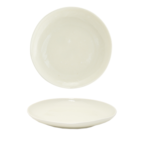 FOH DDP061BEP22 10" Dia. Round Porcelain Vanilla Bean Kiln Plate