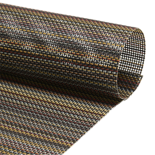 FOH XPM110MUV83 16" W Terra Cotta Vinyl Rectangle Metroweave Placemat