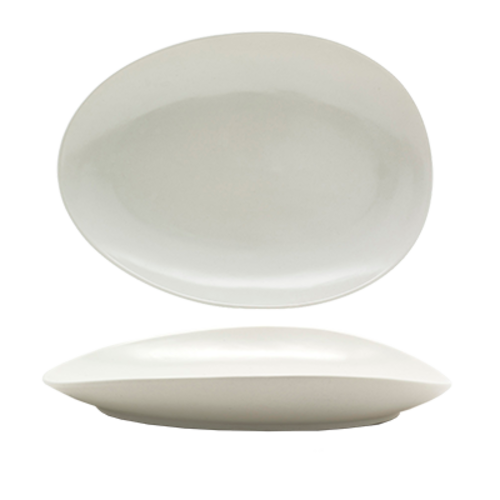 FOH SPT055BEP20 14.5" W Oval Porcelain Tides Platter