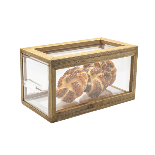 FOH BHO084NAW20 6.5" W x 13" H Acrylic Self-Service Rustic Wood Housing or Drawer Set