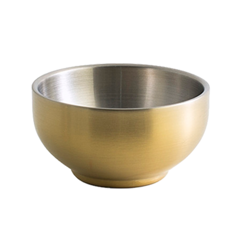 FOH DBO068GOS22 6 Oz. Round Stainless Steel Small Footed Harmony Bowl