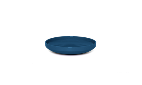 FOH DBO184BLP21 38 Oz. Lapis Round Porcelain Bevel Bowl