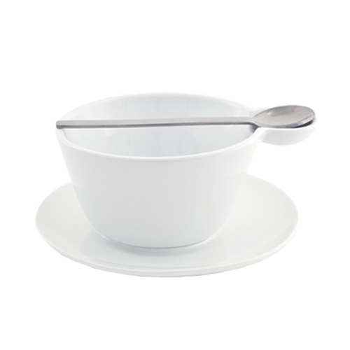 FOH DCS041WHP22 16 Oz. Round Porcelain Non-Stackable Harmony Cup