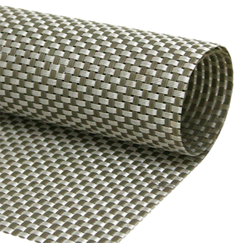 FOH XPM067GRV83 16" W Sage Vinyl Rectangle Metroweave Placemat