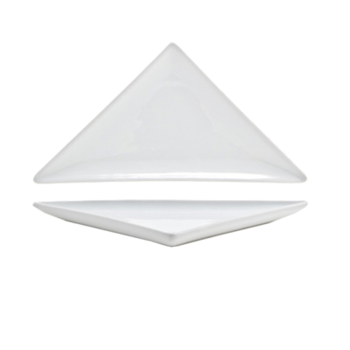 FOH DAP045WHP23 7.5" W Porcelain Triangular Mod Plate