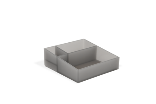 FOH RAH002GYT11 8.25" W Smoke Rectangular Resin Accessory Holder