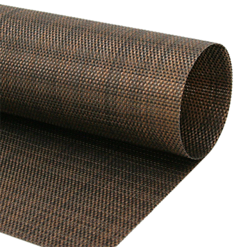 FOH RTL003COV83 24" W Copper Vinyl Rectangle Metroweave Placemat