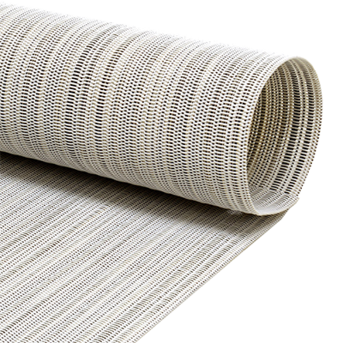 FOH XPM107WHV83 16" W Shell Vinyl Rectangle Metroweave Placemat