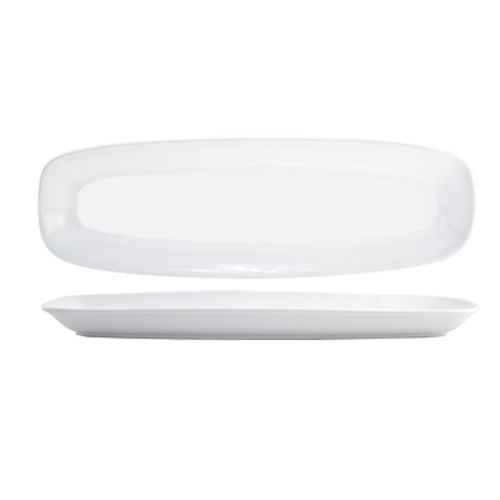 FOH SPT005WHP21 20" W Rectangular Porcelain Mod Platter