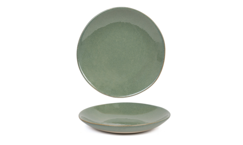 FOH DBO162GRP23 24 Oz. Moss Round Porcelain Artefact Bowl