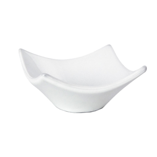 FOH DBO091WHP23 2 Oz. Square Porcelain Origami Bowl