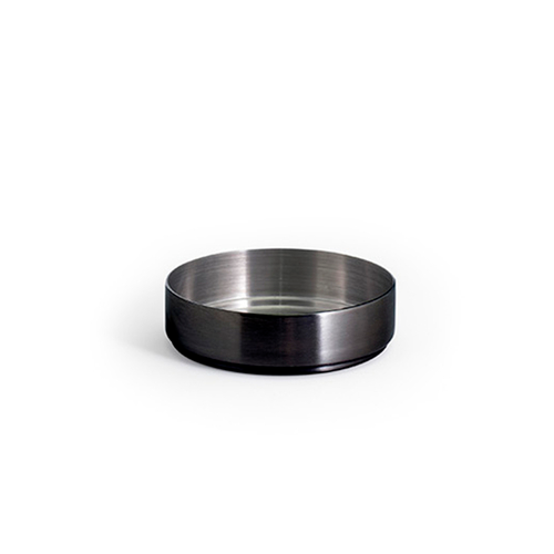 FOH DSD074BKS23 3 Oz. Matte Black Finish Round Stainless Steel Soho Ramekin