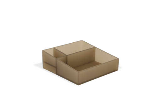 FOH RAH002BRT11 8.25" W Nutmeg Rectangular Resin Accessory Holder