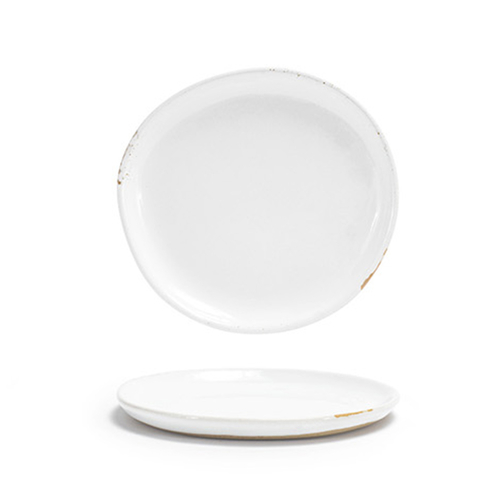 FOH DAP082WHP23 6" Dia. White Porcelain Round Artefact Plate