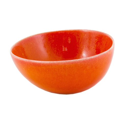 FOH DBO142ORP23 10 Oz. Blood Orange Round Porcelain Kiln Bowl