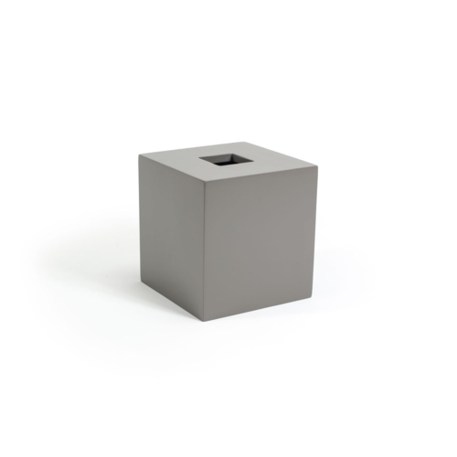 FOH RTB004GYB21 5.5" W Gray Bamboo Square Tissue Cover