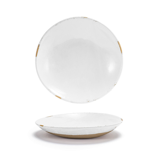 FOH DBO162WHP23 24 Oz. White Round Porcelain Artefact Bowl