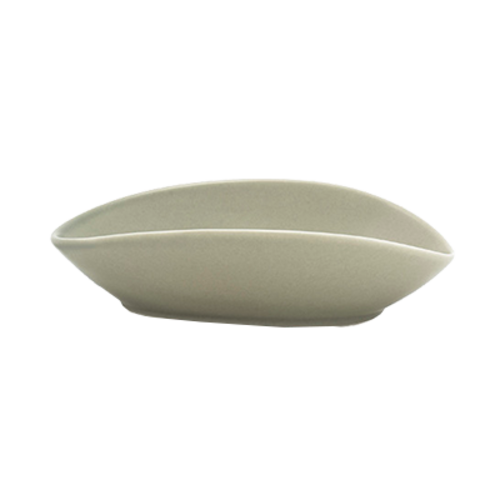 FOH DBO148GYP22 6 Oz. Pumice Oval Porcelain Tides Bowl