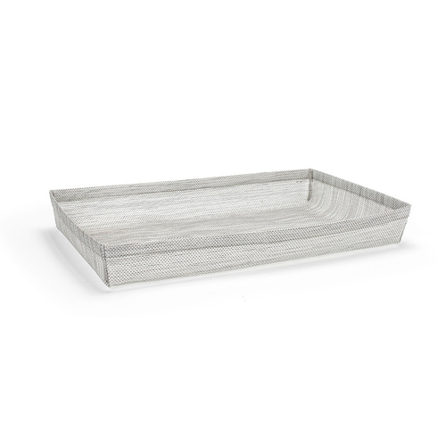 FOH BHO127GYV21 20" W x 12" D x 2.5" H Gray Woven Vinyl Rectangular Full Size Metroweave Housing Only