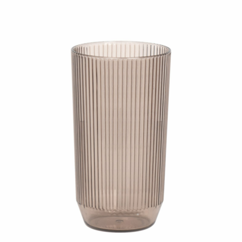 FOH AHB008GYT23 16 Oz. Gray Plastic Gatsby Highball Glass