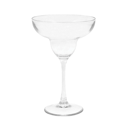 FOH AMG001CLT23 11 Oz. Clear Resin Round Drinkwise Margarita Glass