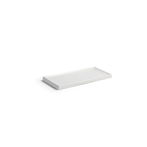 FOH RTR036WHC23 4" W White Rectangular Stone Amenity Tray