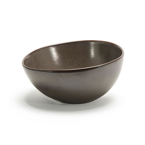 FOH DBO142ESP23 10 Oz. Mocha Round Porcelain Kiln Bowl
