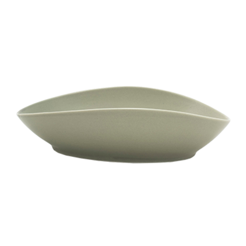 FOH DBO145GYP20 40 Oz. Pumice Oval Porcelain Tides Bowl